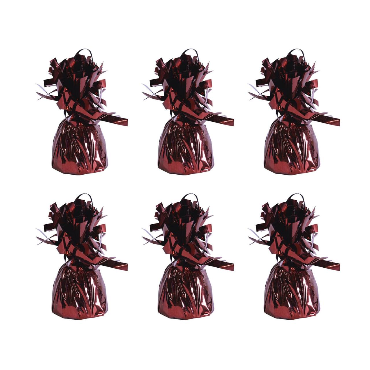 Beistle 6oz. Maroon Metallic Wrapped Balloon Weights, 6ct.